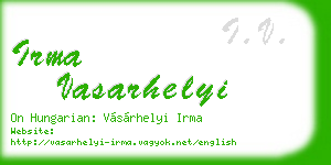 irma vasarhelyi business card
